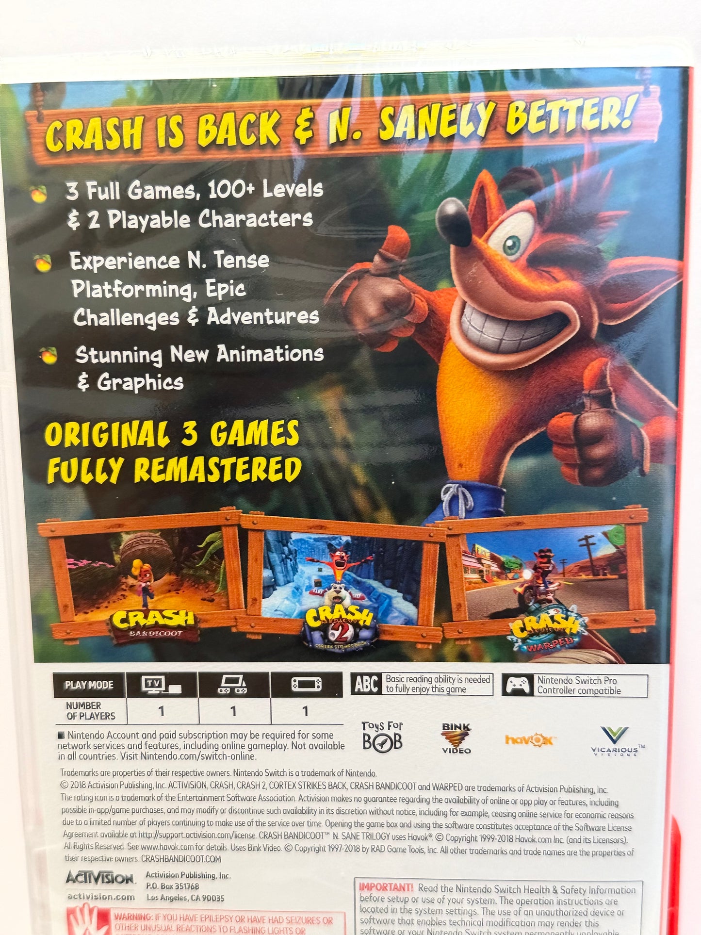Crash Bandicoot n Sane Trilogy