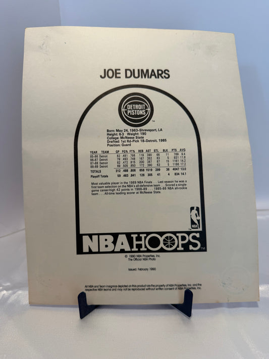 Joe Dumars 1990 NBA Hoops Detroit Pistons Actions Photo