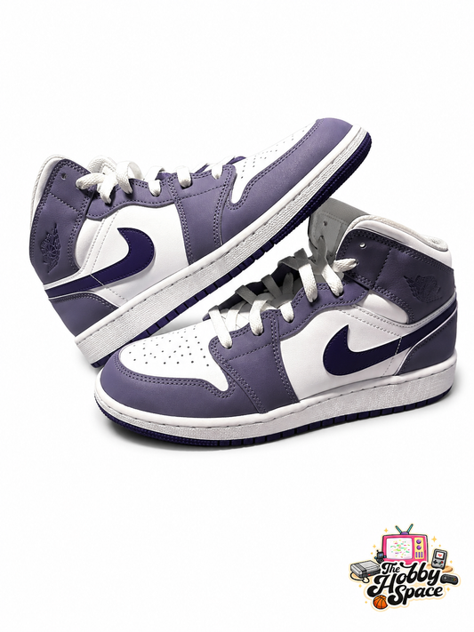 Jordan 1 Mid Dusty Amethyst White Court Purple (GS)