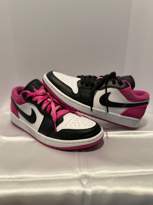 Jordan 1 Low - Black Active Fuchsia