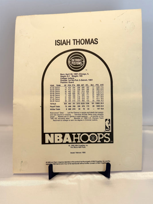 Isiah Thomas 1990 NBA Hoops Detroit Pistons Actions Photo