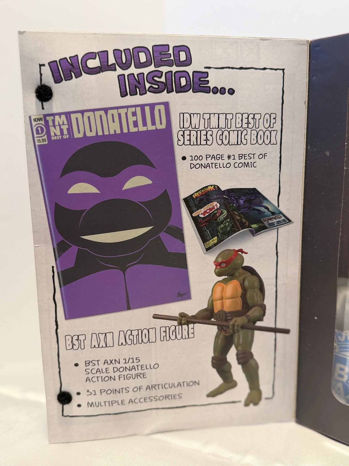 BST AXN TMNT: Donatello Action W/ Comic Book
